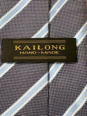 Kailong Hand-Made Silk Blend Striped Men's Necktie